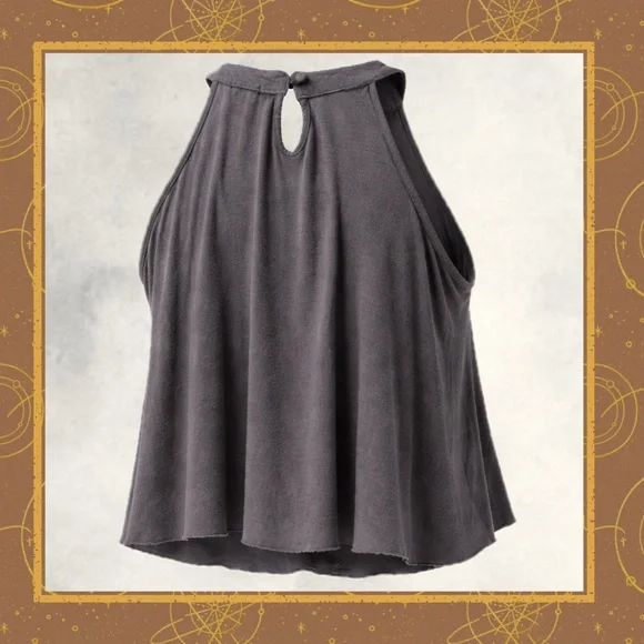 Rue21 Dreamer Graphic Crop Tank Top Medium Y2K Boho Flowy Gray Festival - Picture 5 of 8